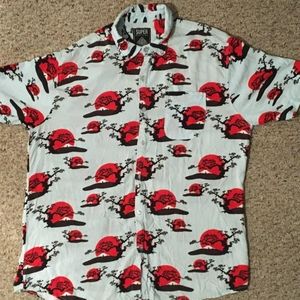 SUPER MASSIVE short sleeve loose button up shirt